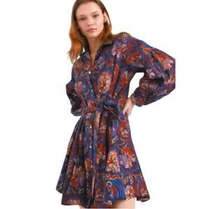 Chufy Women's Ushi Mini Shirt Dress Purple in Forever Patagonia Size M